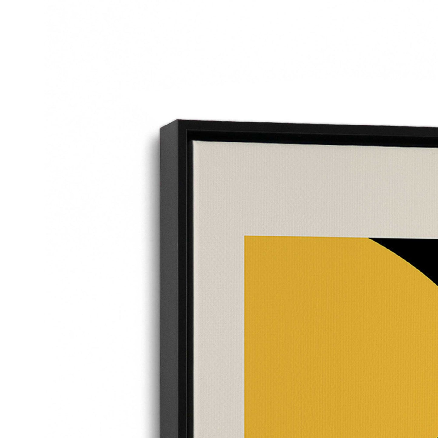 [Color:Satin Black], Picture of art in a Satin Black frame at an angle