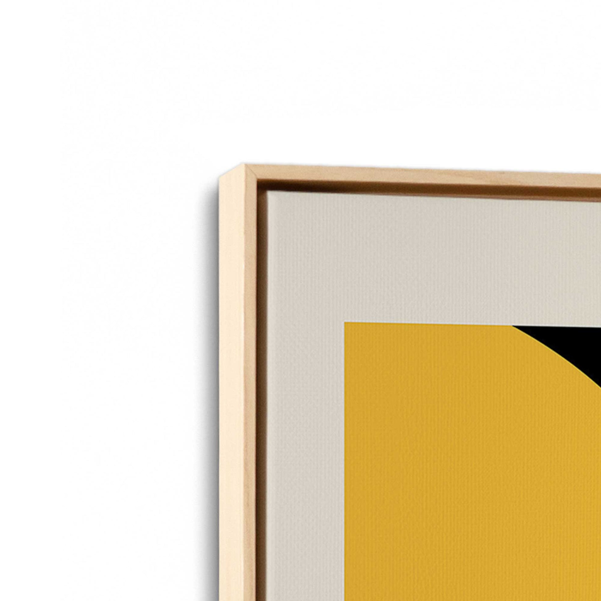 [Color:American Maple], Picture of art in a American Maple frame at an angle