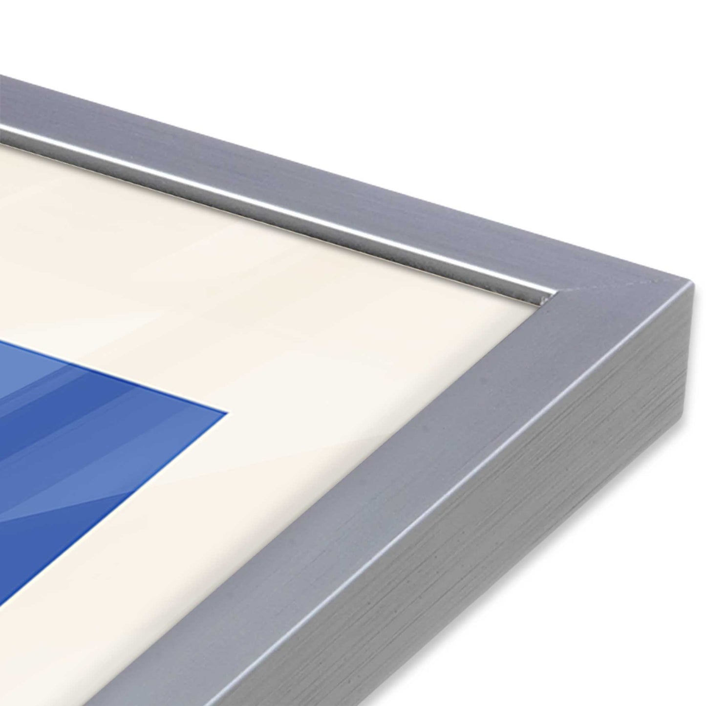 [Color:Polished Chrome], Picture of art in a Polished Chrome frame at an angle