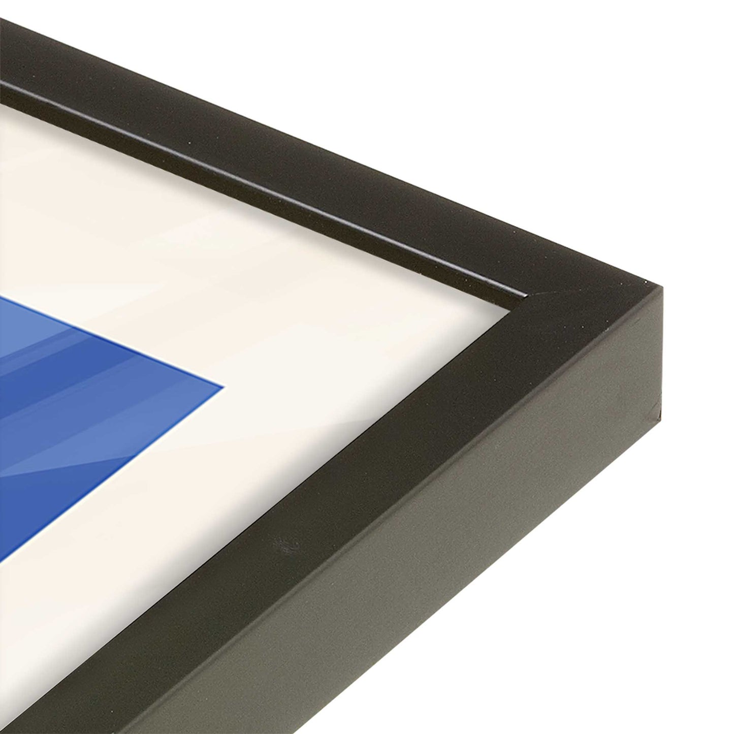 [Color:Satin Black], Picture of art in a Satin Black frame at an angle