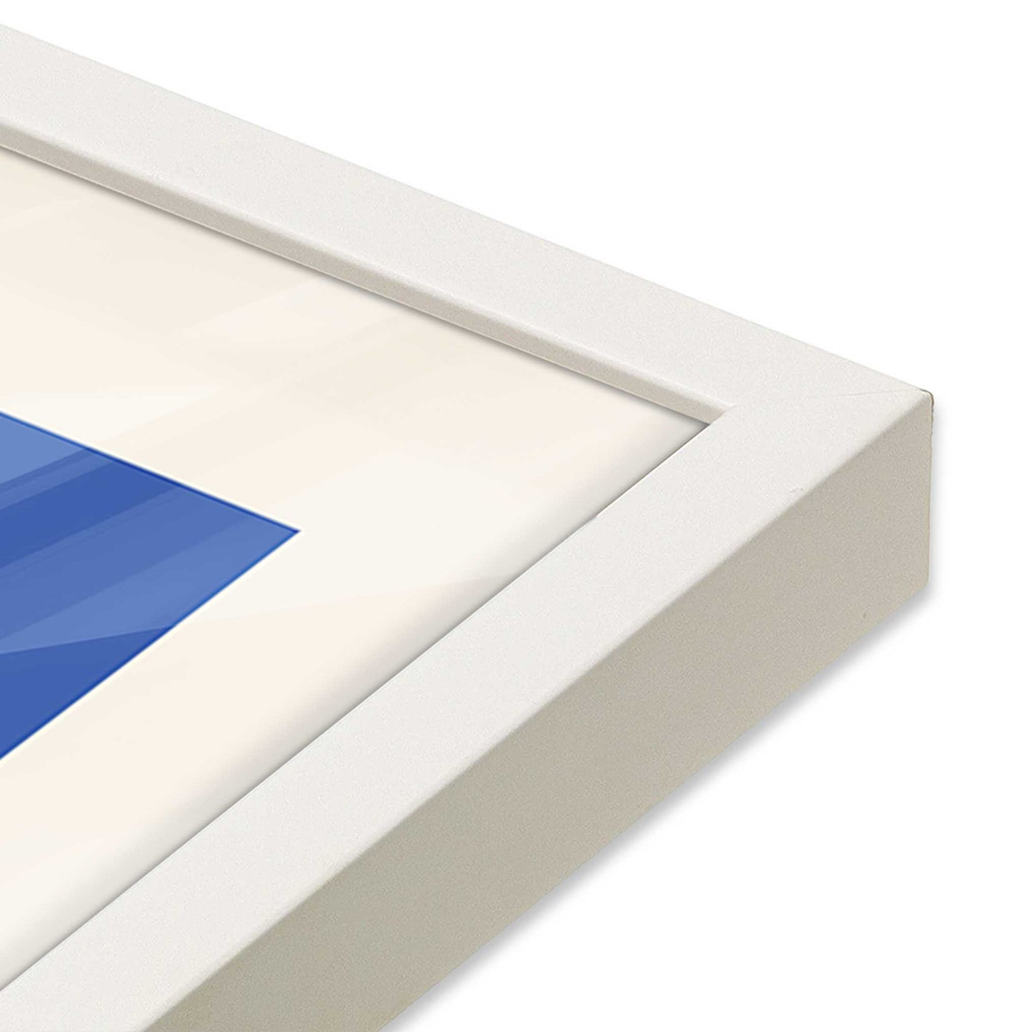 [Color:Opaque White], Picture of art in a Opaque White frame at an angle