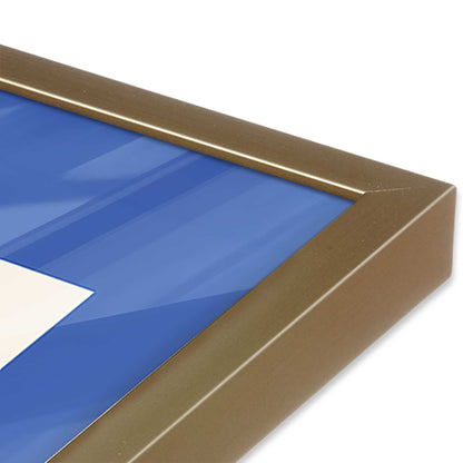 [Color:Brushed Gold], Picture of art in a Brushed Gold frame at an angle