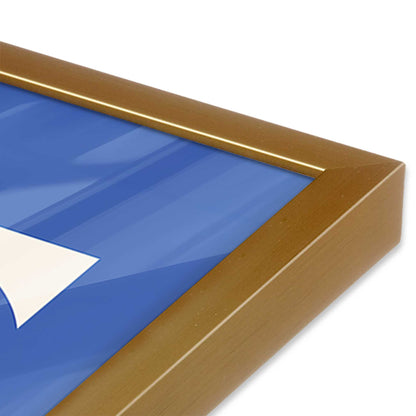 [Color:Polished Gold], Picture of art in a Polished Gold frame at an angle