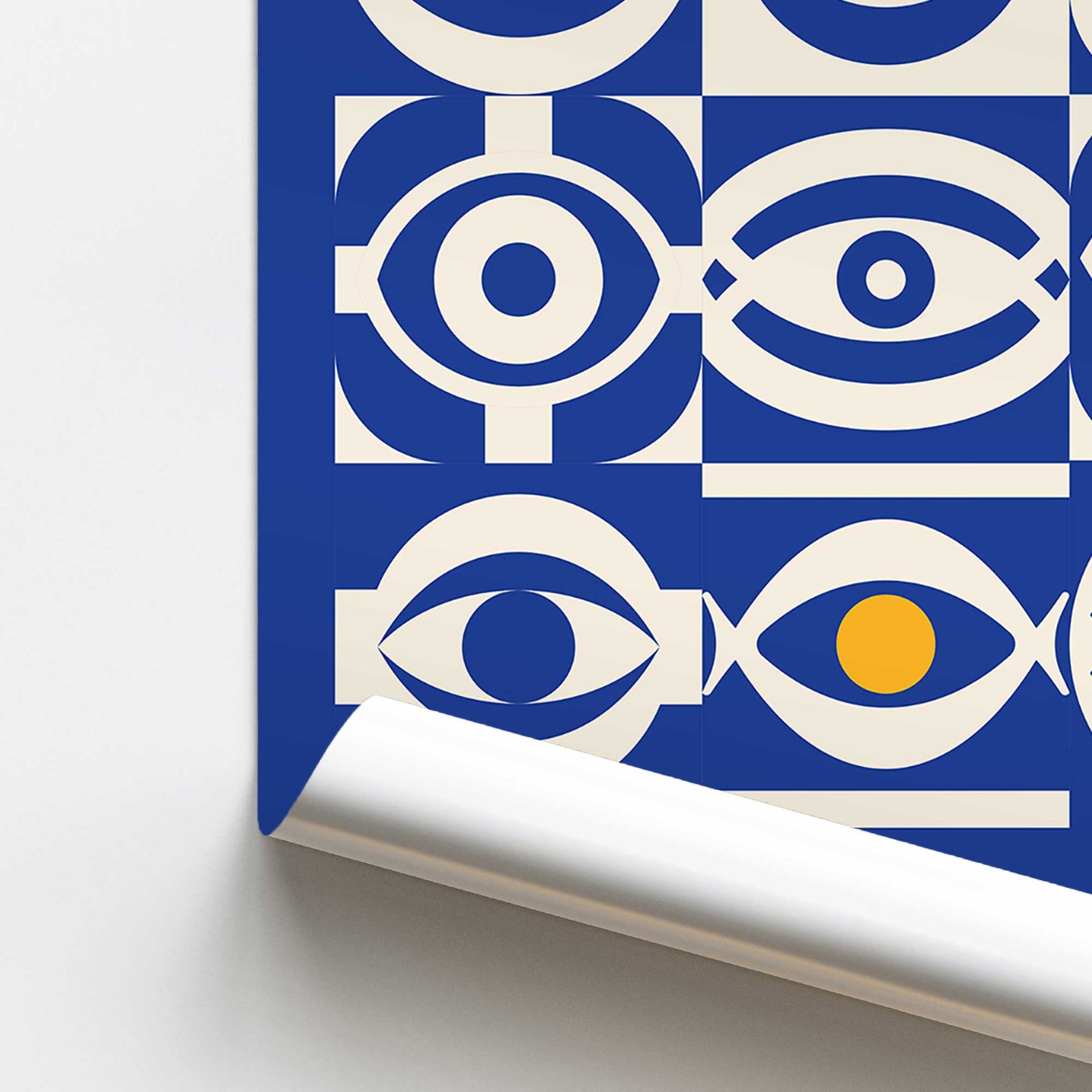 [color:Rolled Print], Picture of close up of art