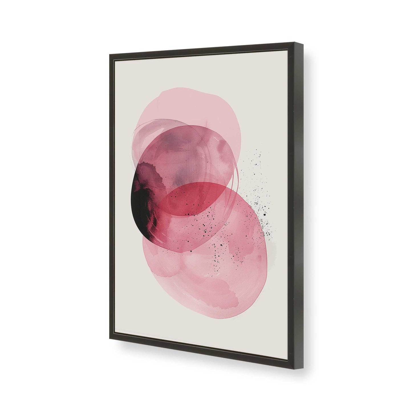 [Color:Satin Black], Picture of art in a Satin Black frame of the corner