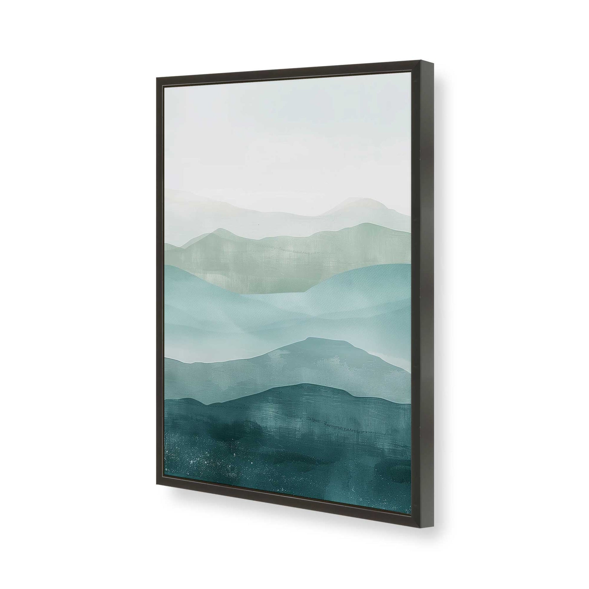 [Color:Satin Black], Picture of art in a Satin Black frame of the corner