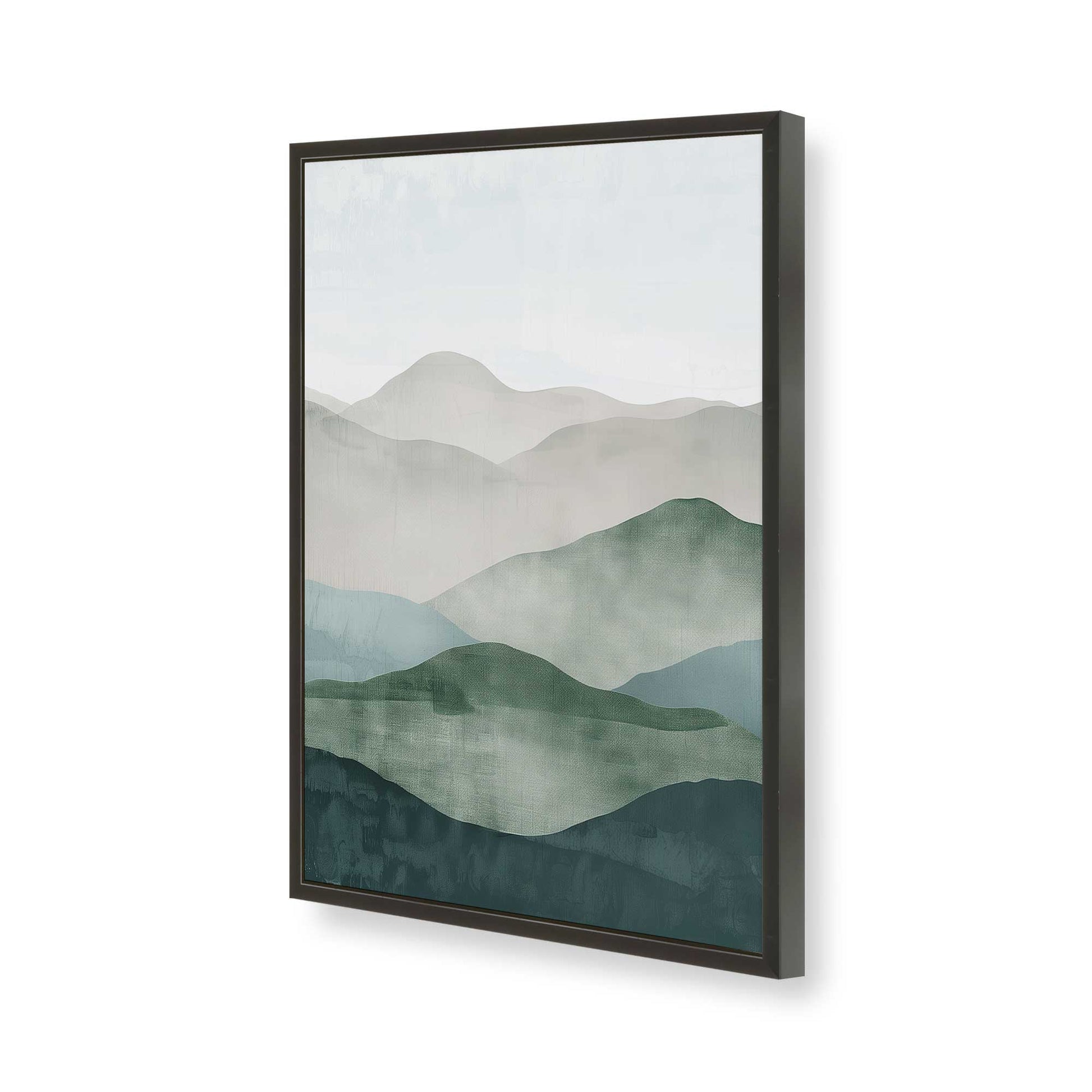[Color:Satin Black], Picture of art in a Satin Black frame of the corner
