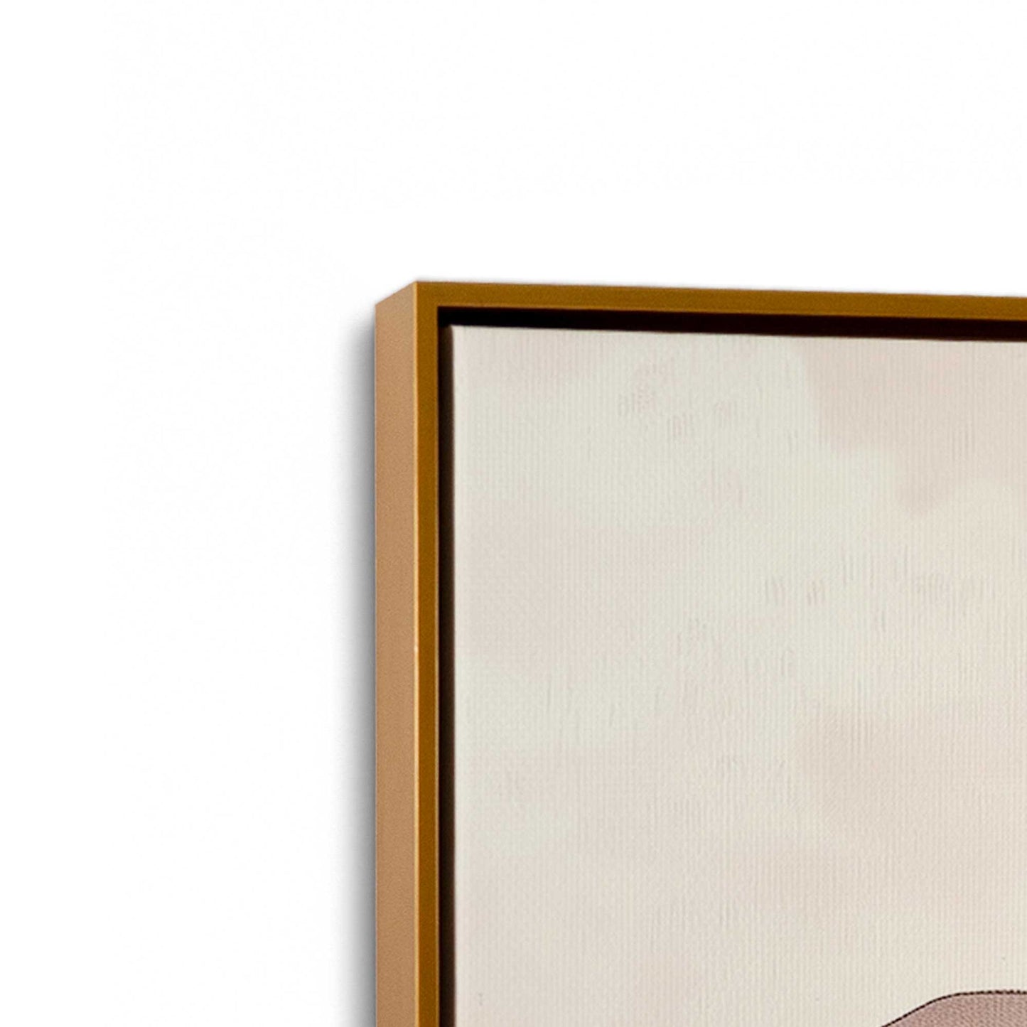 [Color:Polished Gold], Picture of art in a Polished Gold frame at an angle