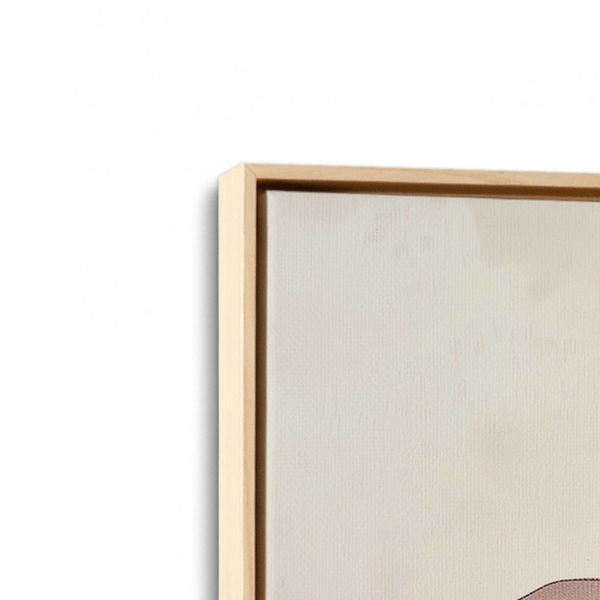 [Color:American Maple], Picture of art in a American Maple frame at an angle