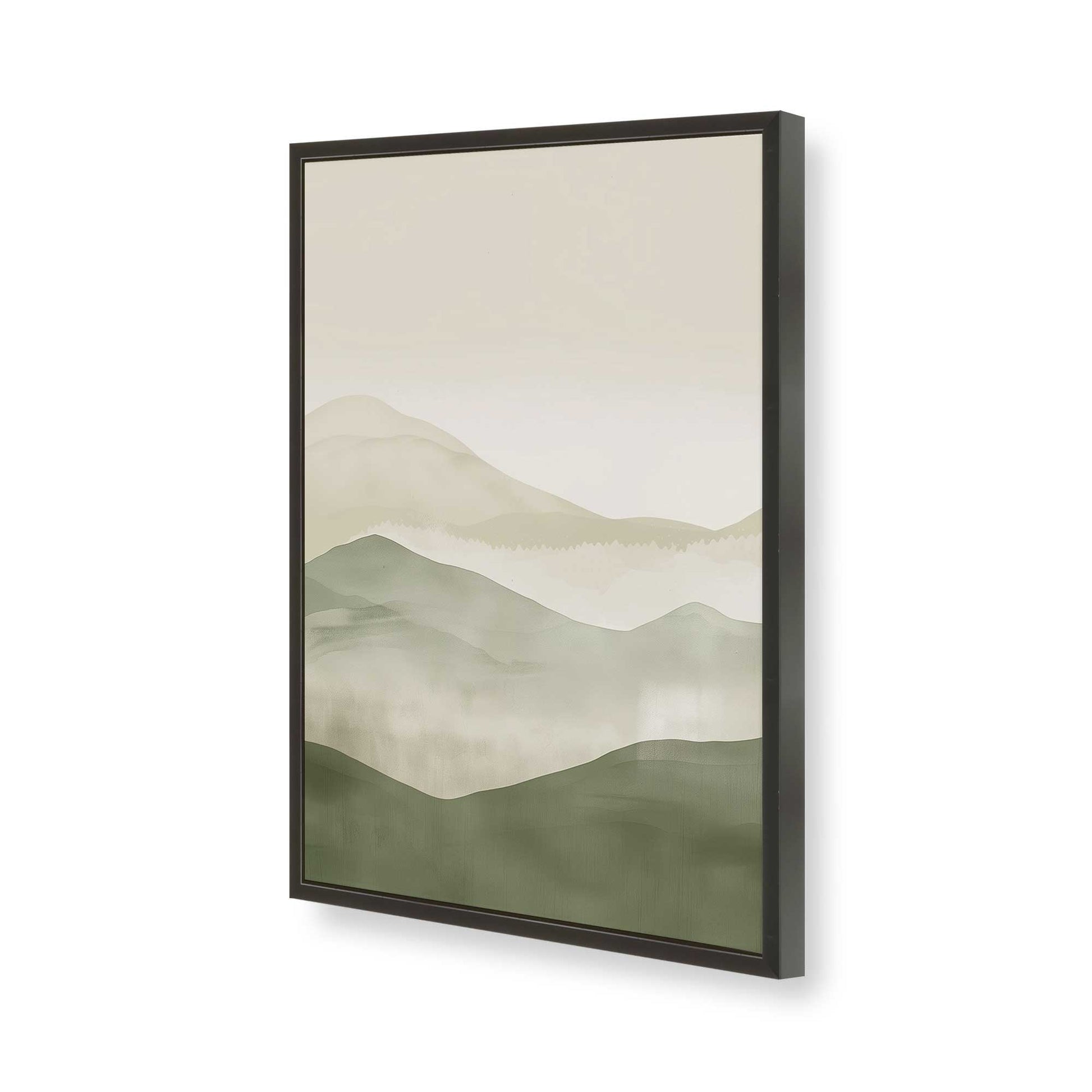 [Color:Satin Black], Picture of art in a Satin Black frame of the corner