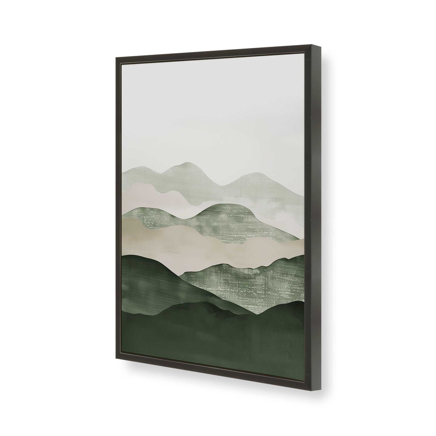 [Color:Satin Black], Picture of art in a Satin Black frame of the corner