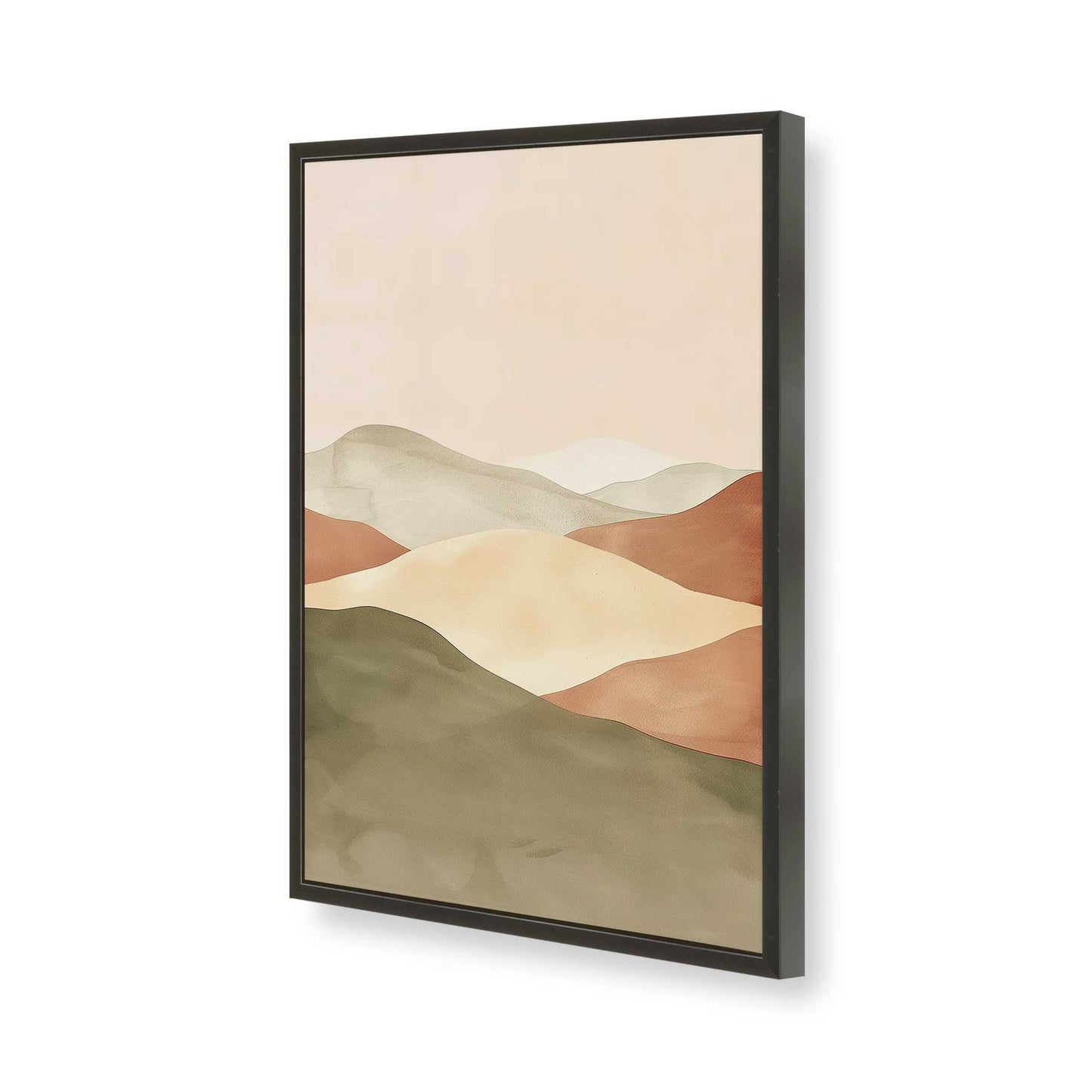 [Color:Satin Black], Picture of art in a Satin Black frame of the corner