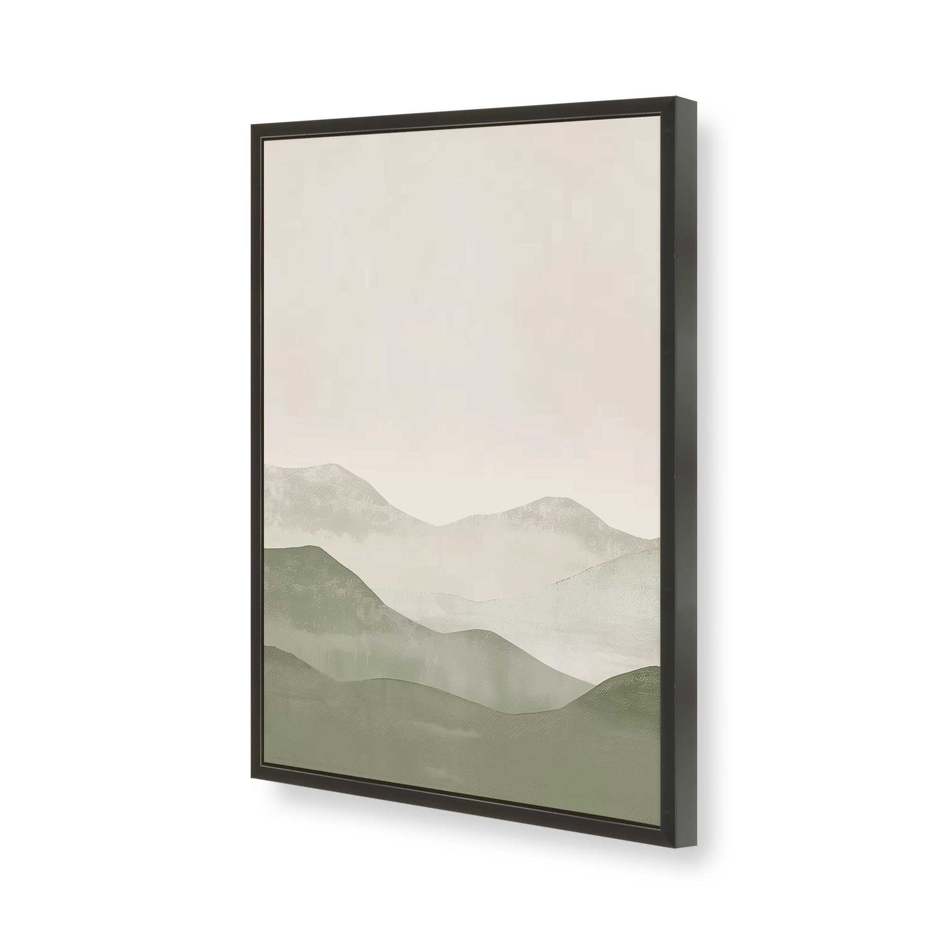 [Color:Satin Black], Picture of art in a Satin Black frame of the corner