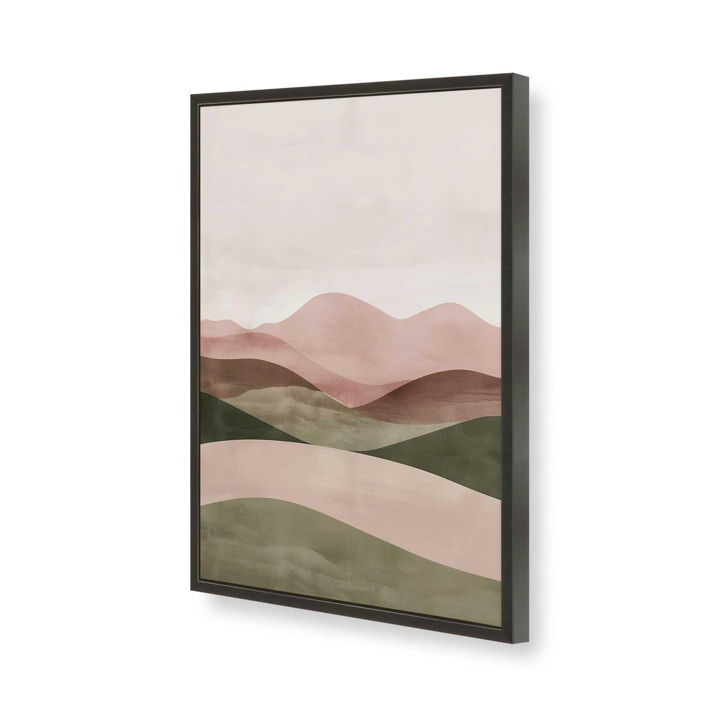 [Color:Satin Black], Picture of art in a Satin Black frame of the corner