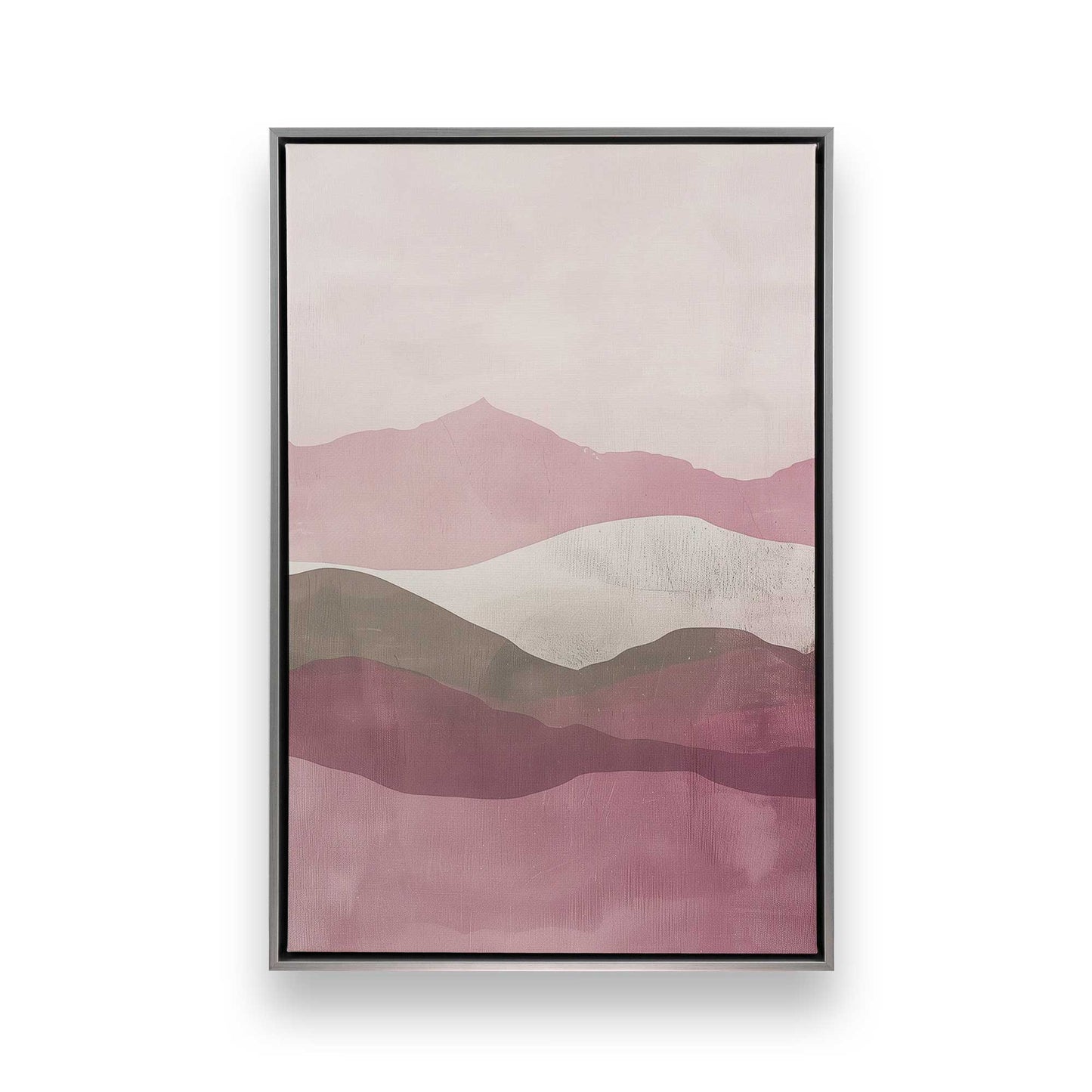 Blush Pink and Sage Green Abstract Mountain Set - Set of 3 Prints on Canvas