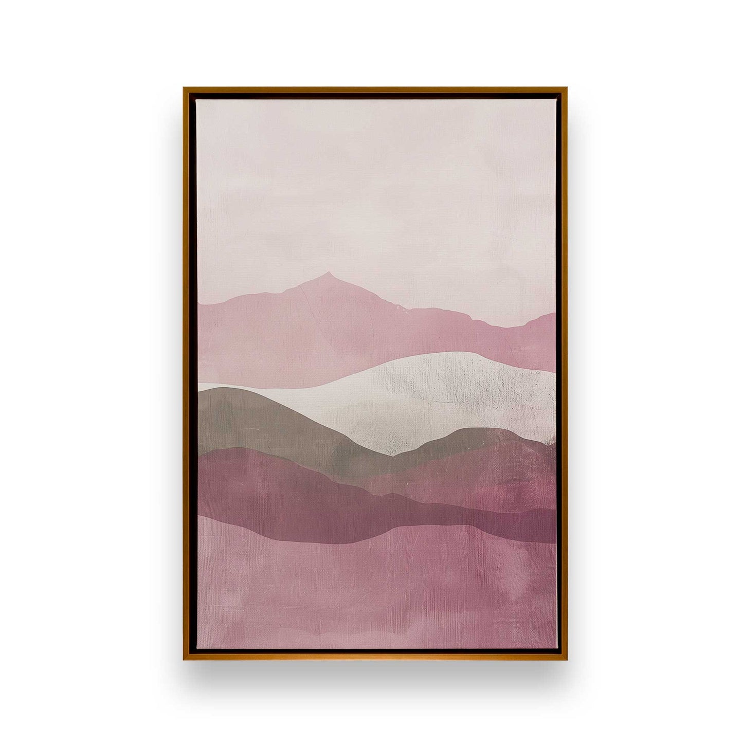 Blush Pink and Sage Green Abstract Mountain Set - Set of 3 Prints on Canvas