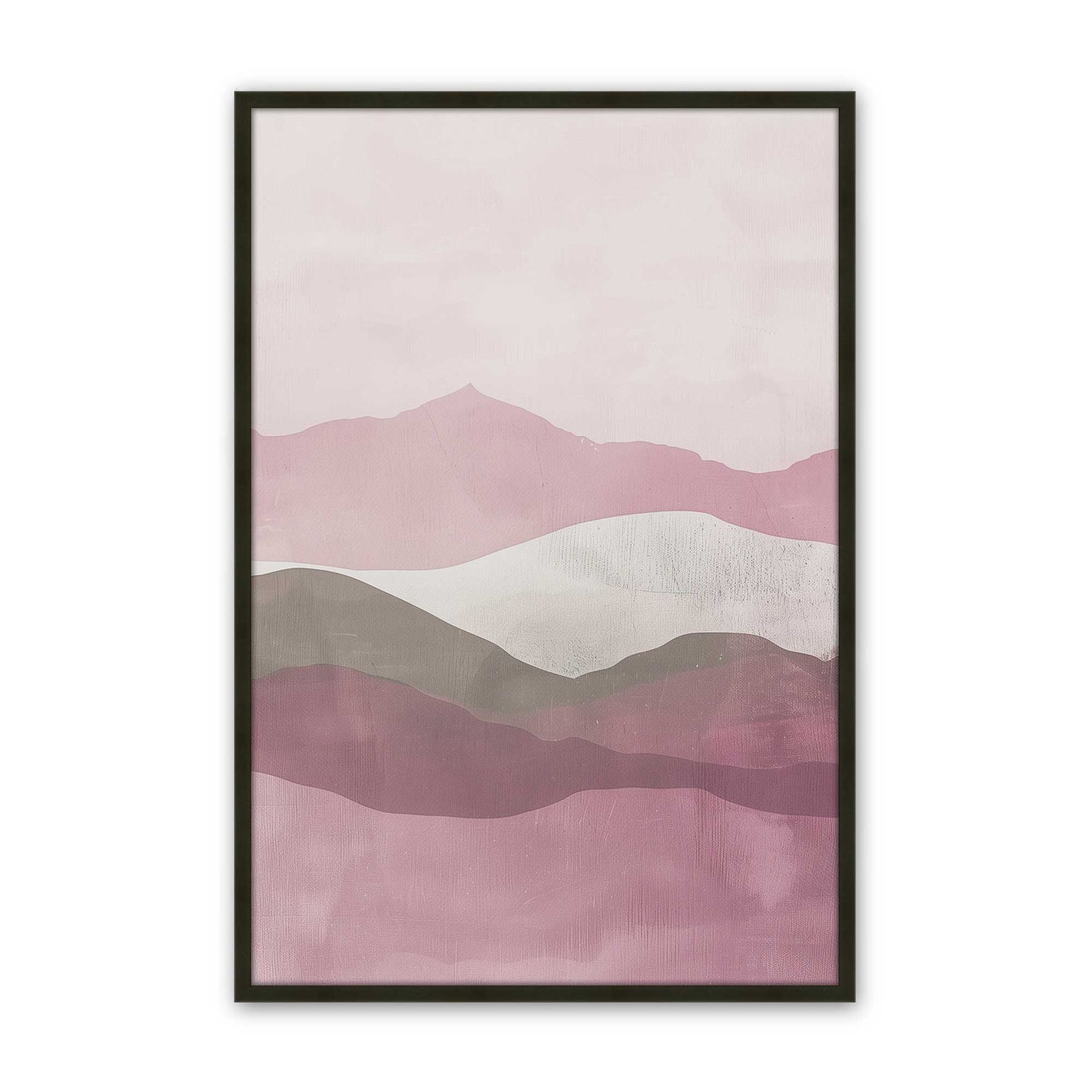 Blush Pink and Sage Green Abstract Mountain Set - Set of 3 Prints