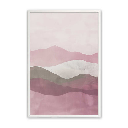 Blush Pink and Sage Green Abstract Mountain Set - Set of 3 Prints