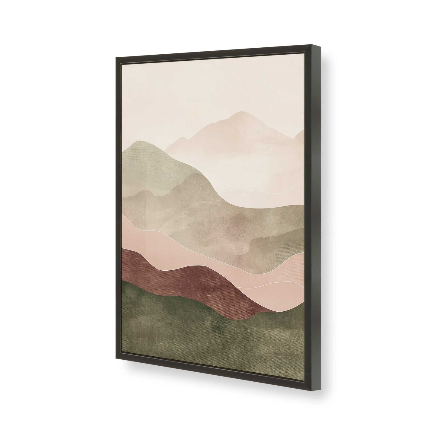 [Color:Satin Black], Picture of art in a Satin Black frame of the corner
