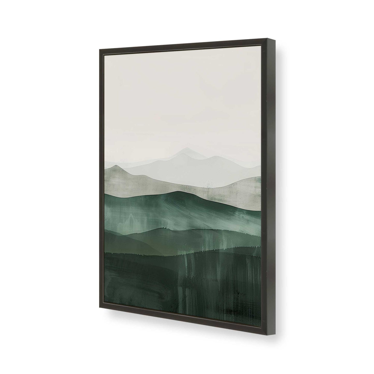 [Color:Satin Black], Picture of art in a Satin Black frame of the corner