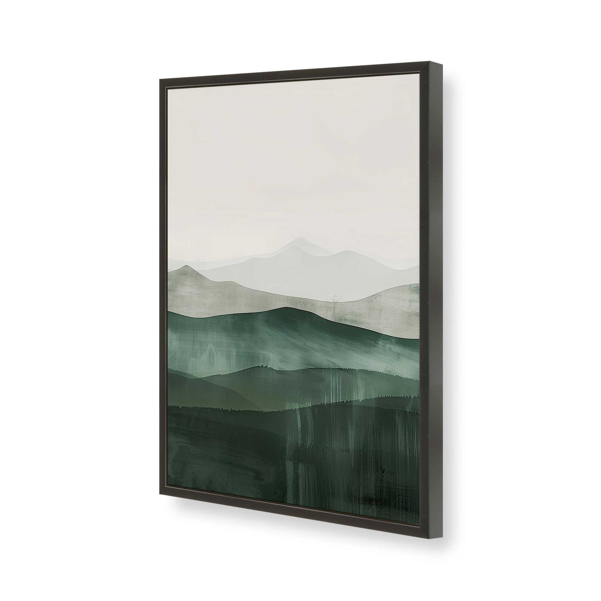 [Color:Satin Black], Picture of art in a Satin Black frame of the corner