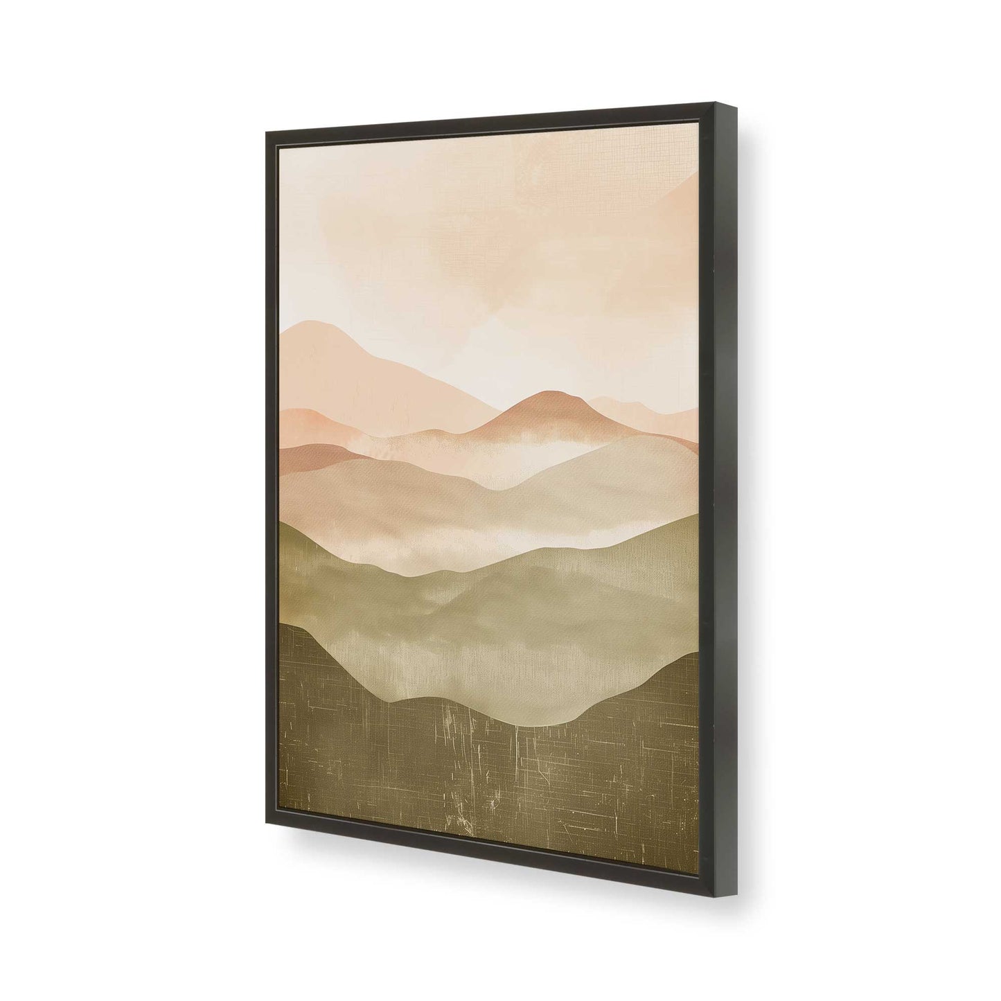 [Color:Satin Black], Picture of art in a Satin Black frame of the corner