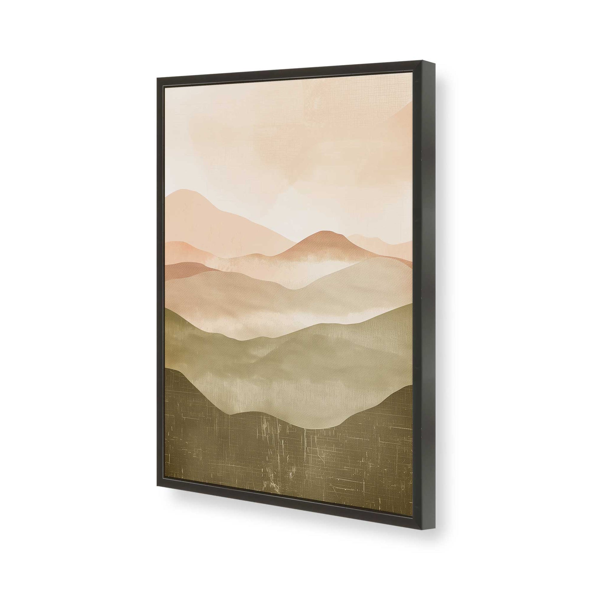 [Color:Satin Black], Picture of art in a Satin Black frame of the corner