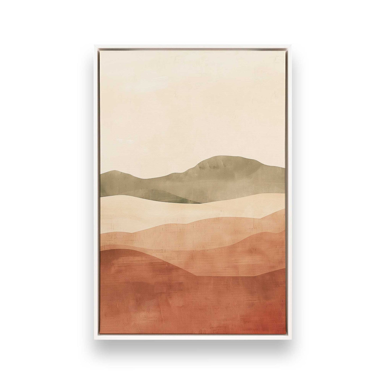 Earthy Desert Hills in Warm Terracotta Tones - Set of 3 Prints on Canvas