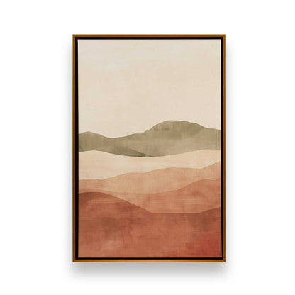 Earthy Desert Hills in Warm Terracotta Tones - Set of 3 Prints on Canvas