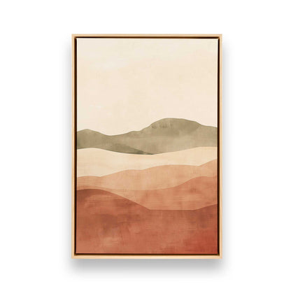 Earthy Desert Hills in Warm Terracotta Tones - Set of 3 Prints on Canvas