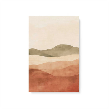 Earthy Desert Hills in Warm Terracotta Tones - Set of 3 Prints on Canvas