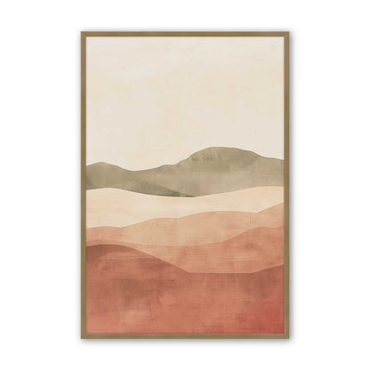 Earthy Desert Hills in Warm Terracotta Tones - Set of 3 Prints