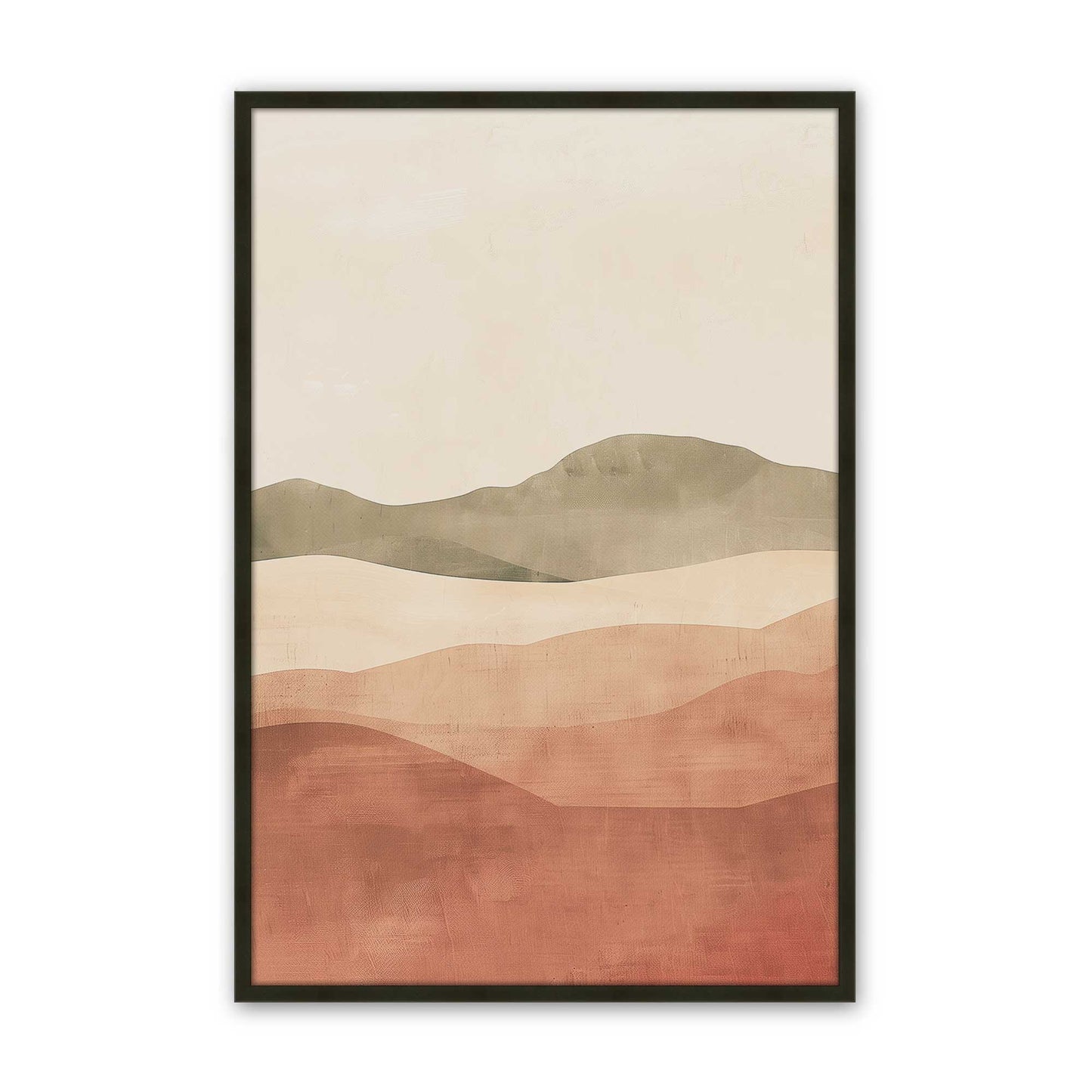 Earthy Desert Hills in Warm Terracotta Tones - Set of 3 Prints