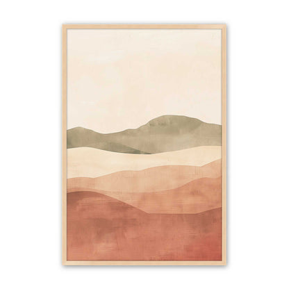 Earthy Desert Hills in Warm Terracotta Tones - Set of 3 Prints