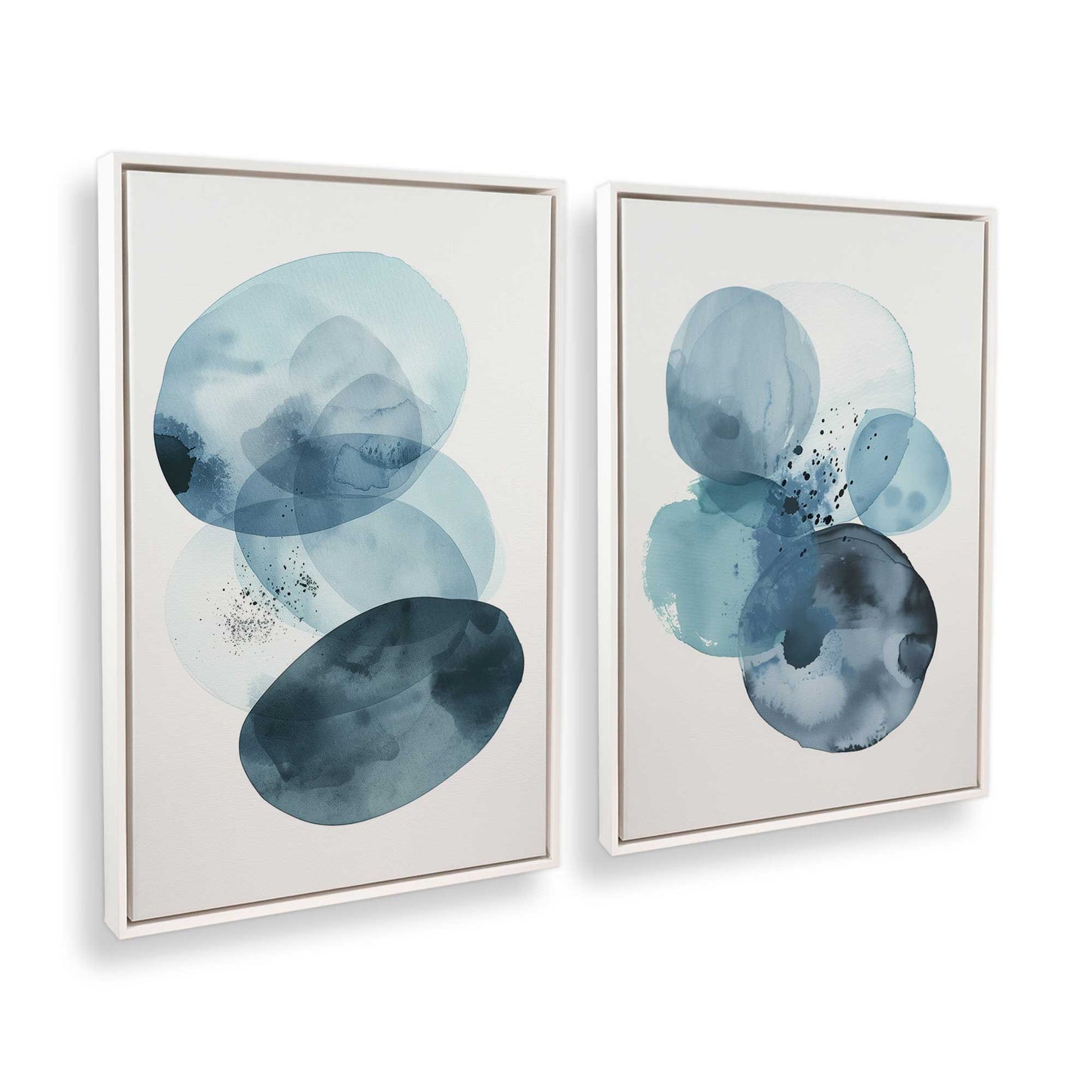 [Color:Opaque White], Picture of art in a White frame at an angle