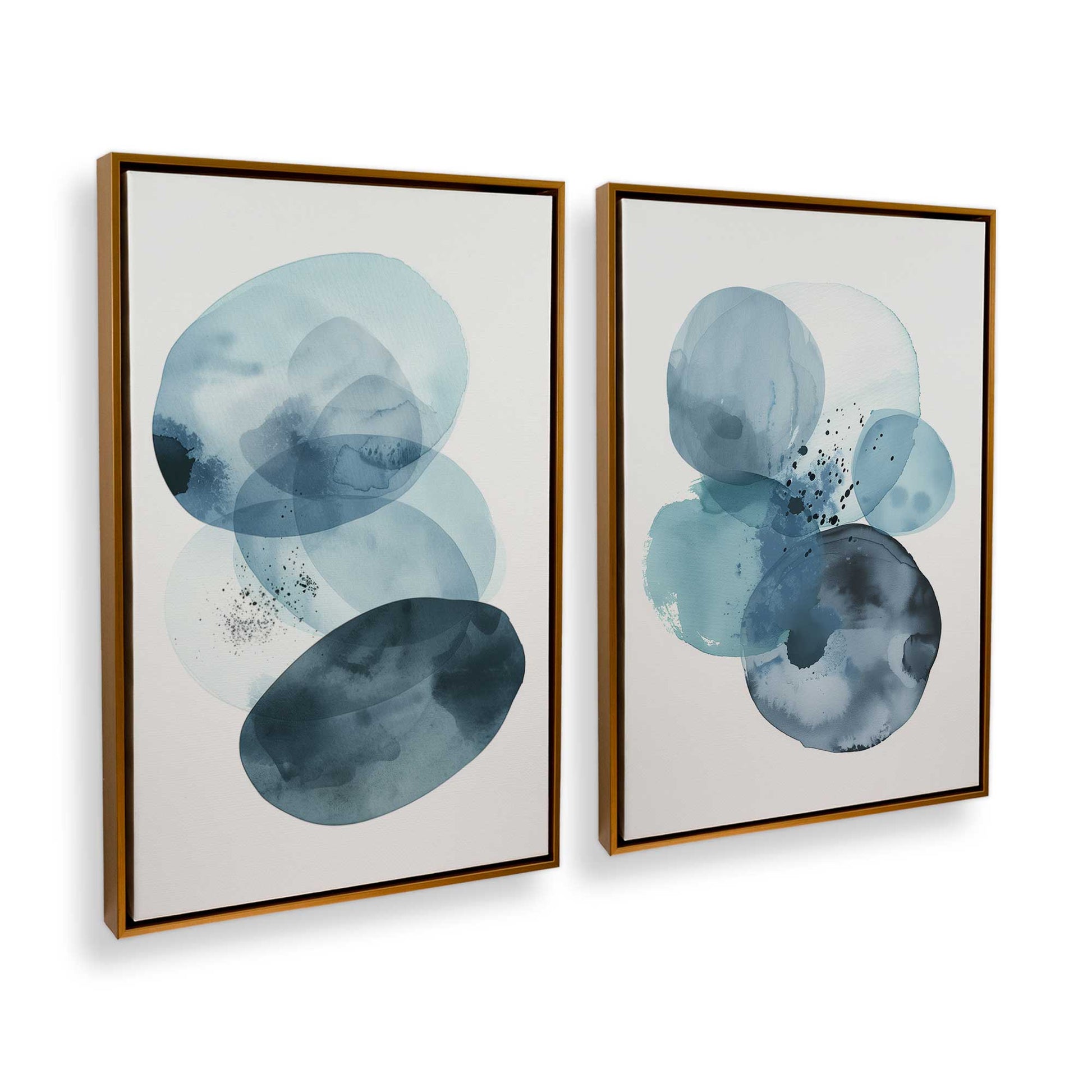 [Color:Polished Gold], Picture of art in a Polished Gold frame at an angle