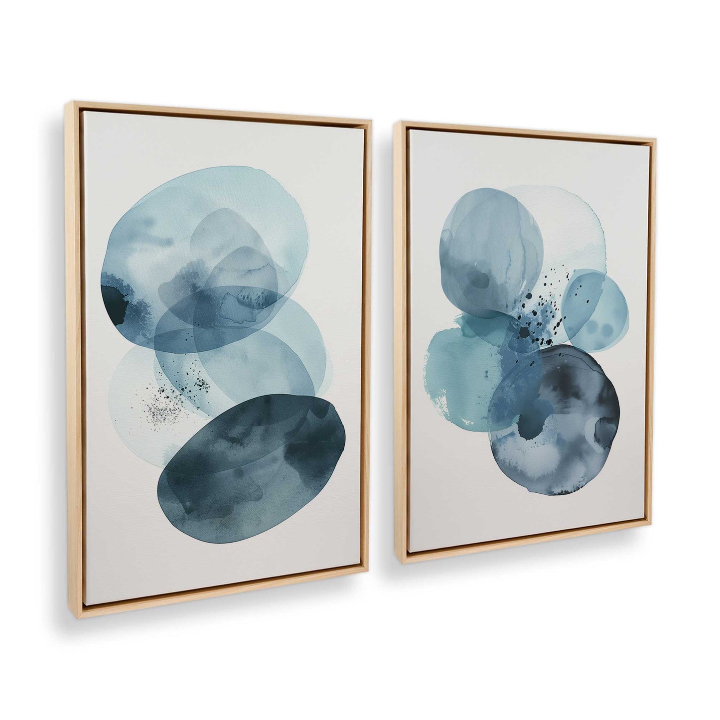 [Color:American Maple], Picture of art in a American Maple frame at an angle