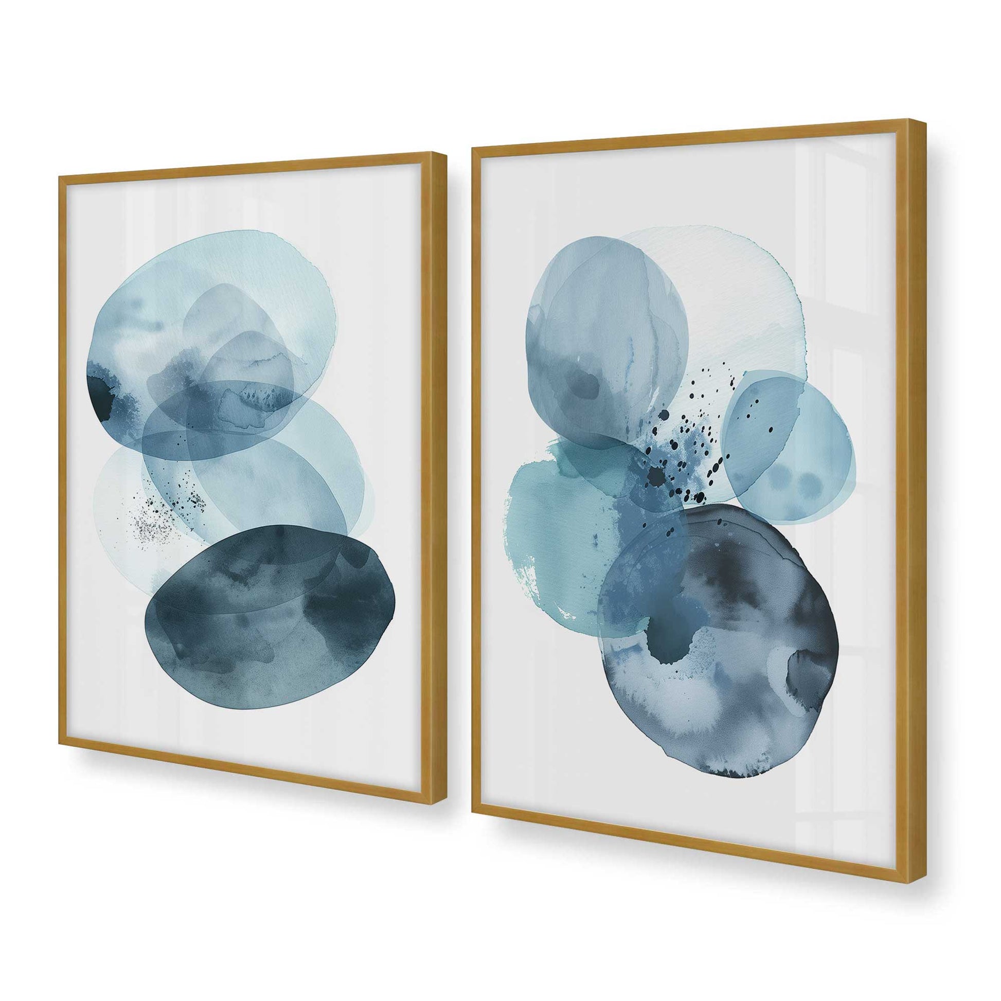 [Color:Polished Gold], Picture of art in a Polished Gold frame at an angle