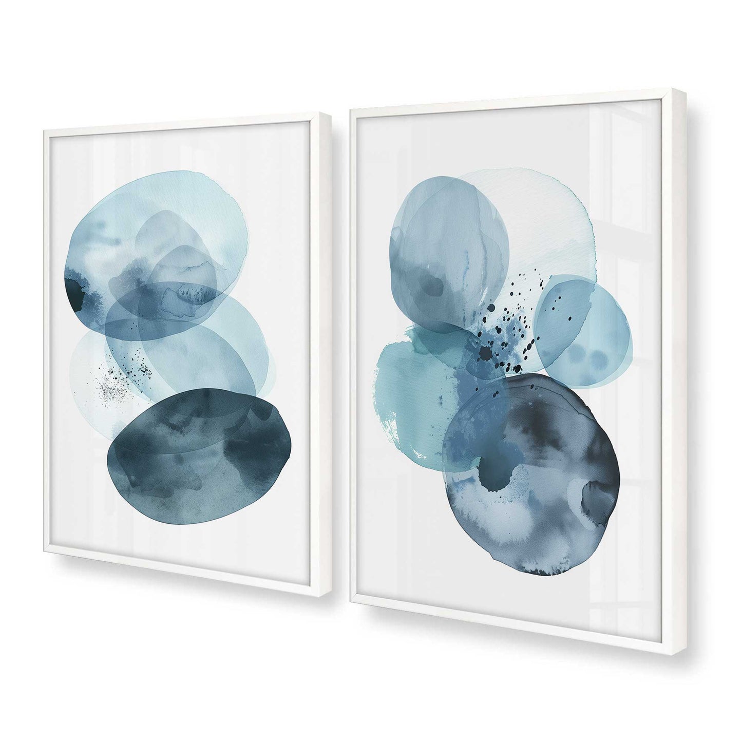 [Color:Opaque White], Picture of art in a Opaque White frame at an angle