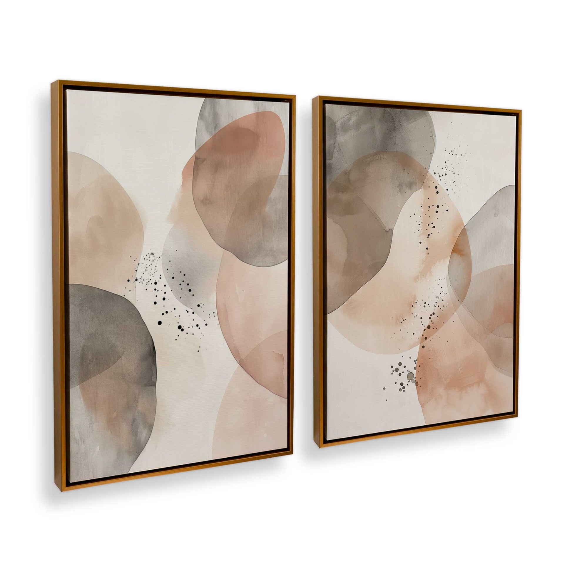 [Color:Polished Gold], Picture of art in a Polished Gold frame at an angle