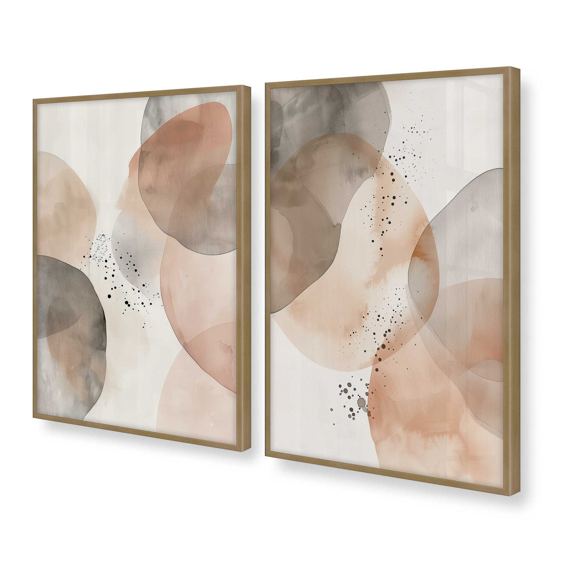 [Color:Brushed Gold], Picture of art in a Brushed Gold frame at an angle