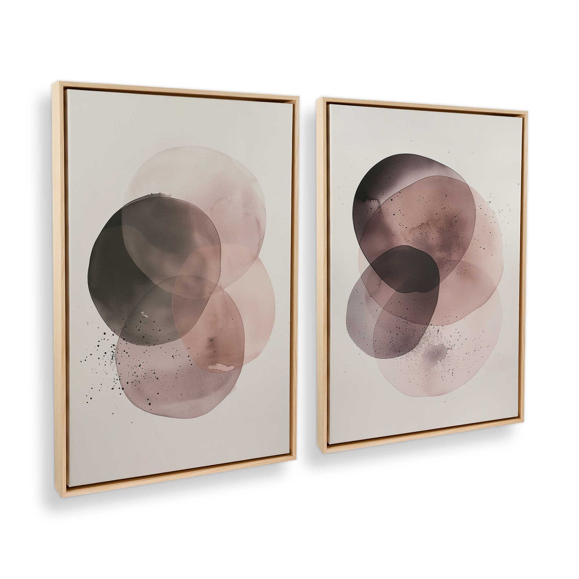 [Color:American Maple], Picture of art in a American Maple frame at an angle