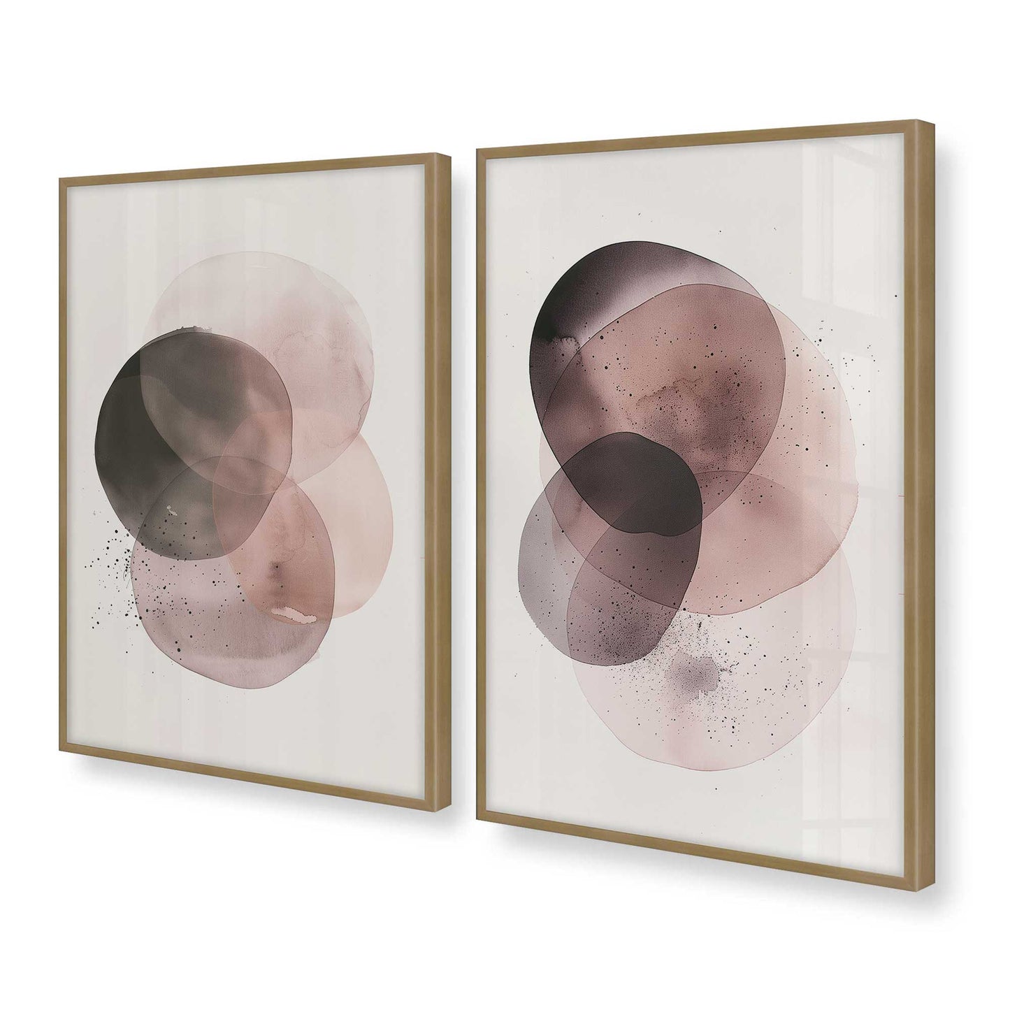 [Color:Brushed Gold], Picture of art in a Brushed Gold frame at an angle