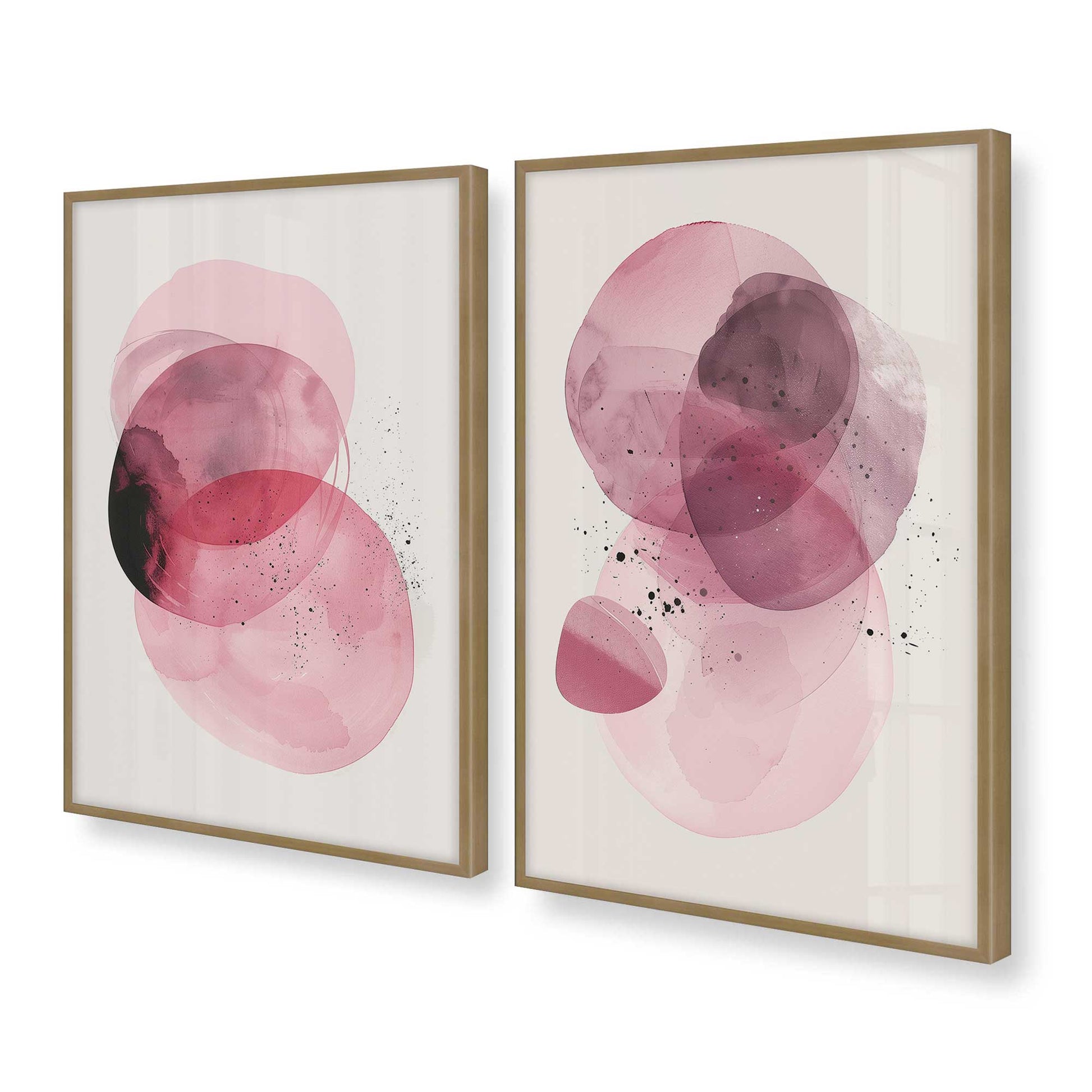 [Color:Brushed Gold], Picture of art in a Brushed Gold frame at an angle