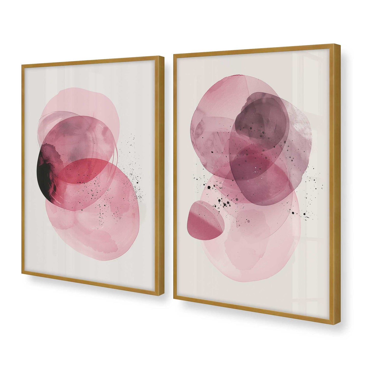 [Color:Polished Gold], Picture of art in a Polished Gold frame at an angle