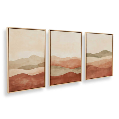 [Color:American Maple], Picture of art in a American Maple frame at an angle