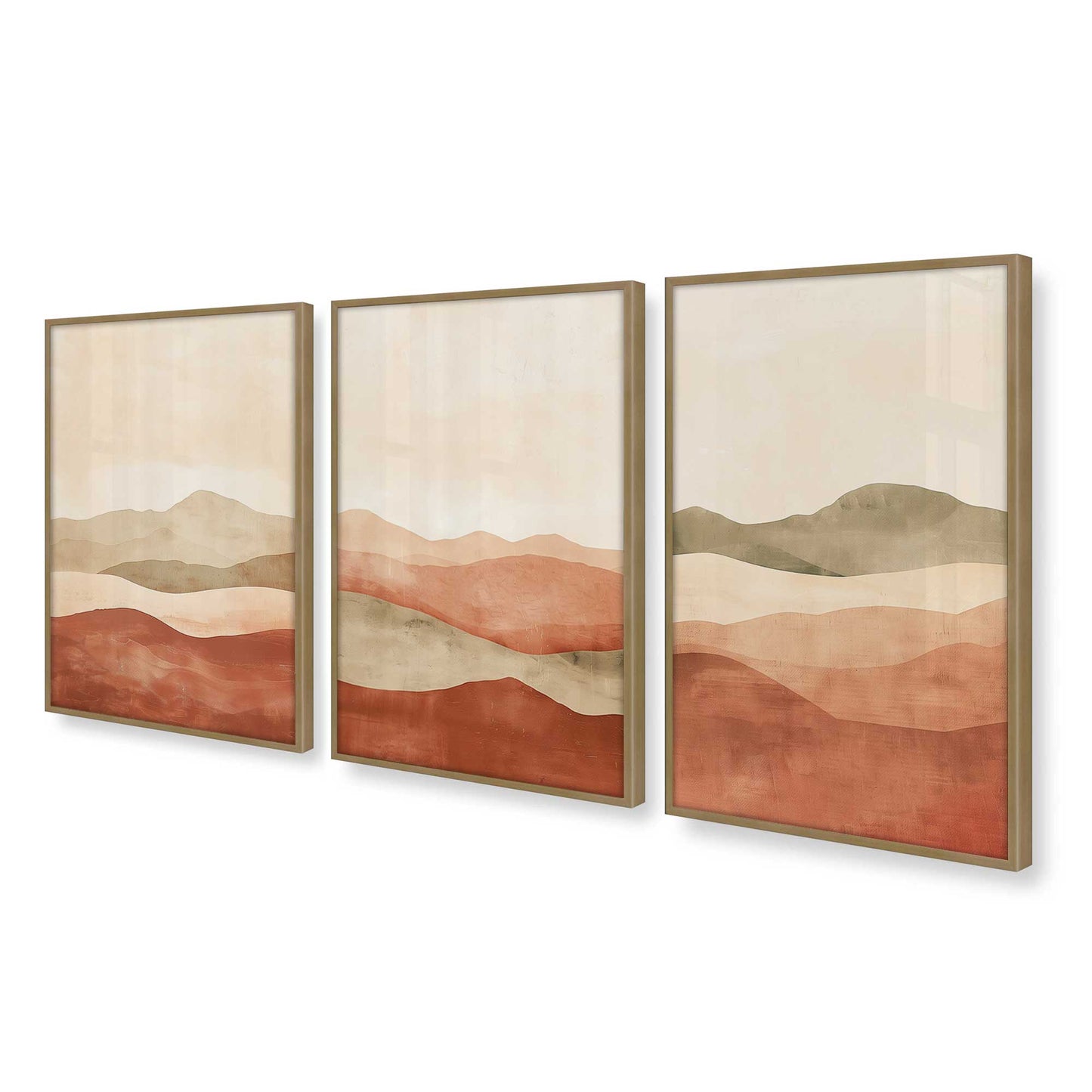 [Color:Brushed Gold], Picture of art in a Brushed Gold frame at an angle