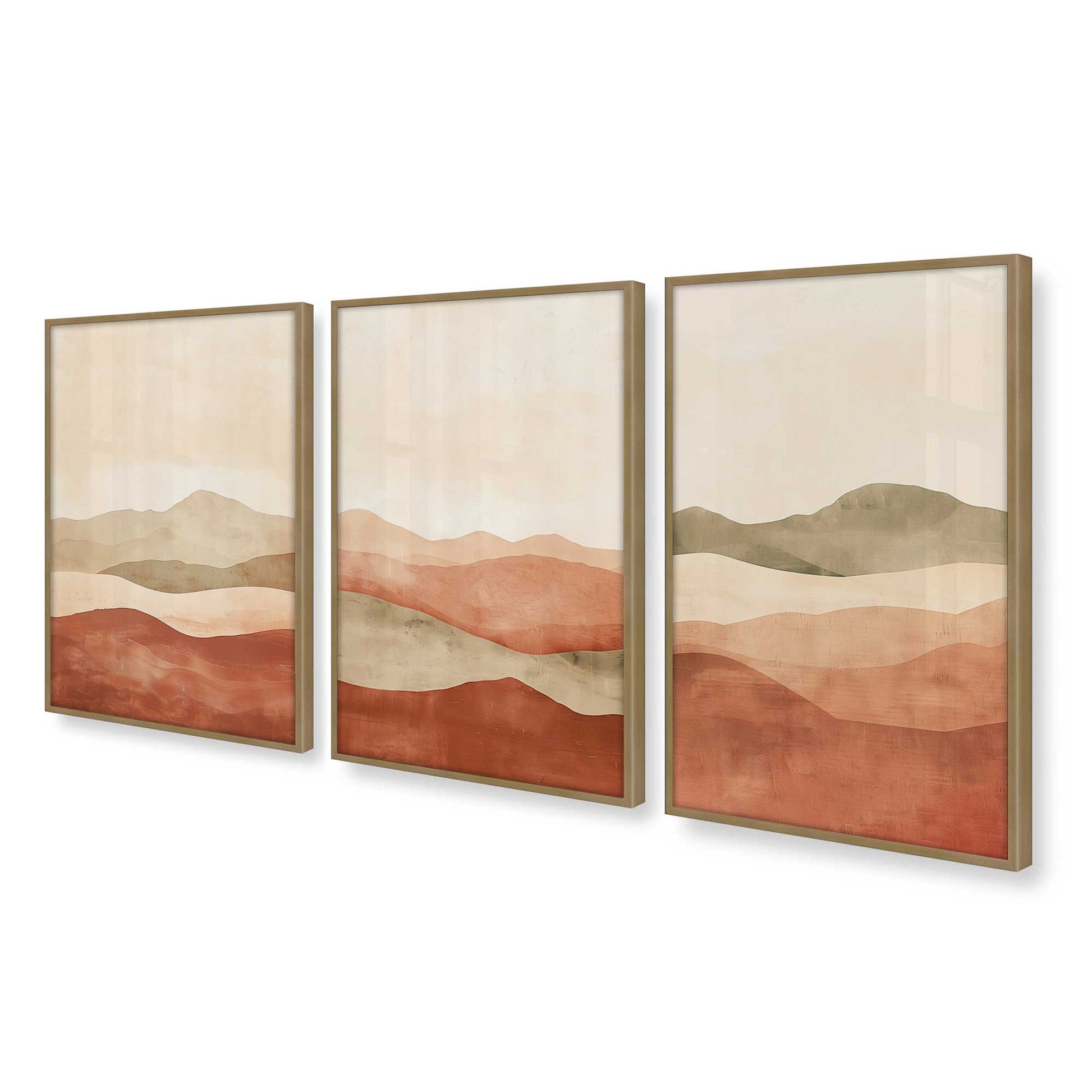 [Color:Brushed Gold], Picture of art in a Brushed Gold frame at an angle