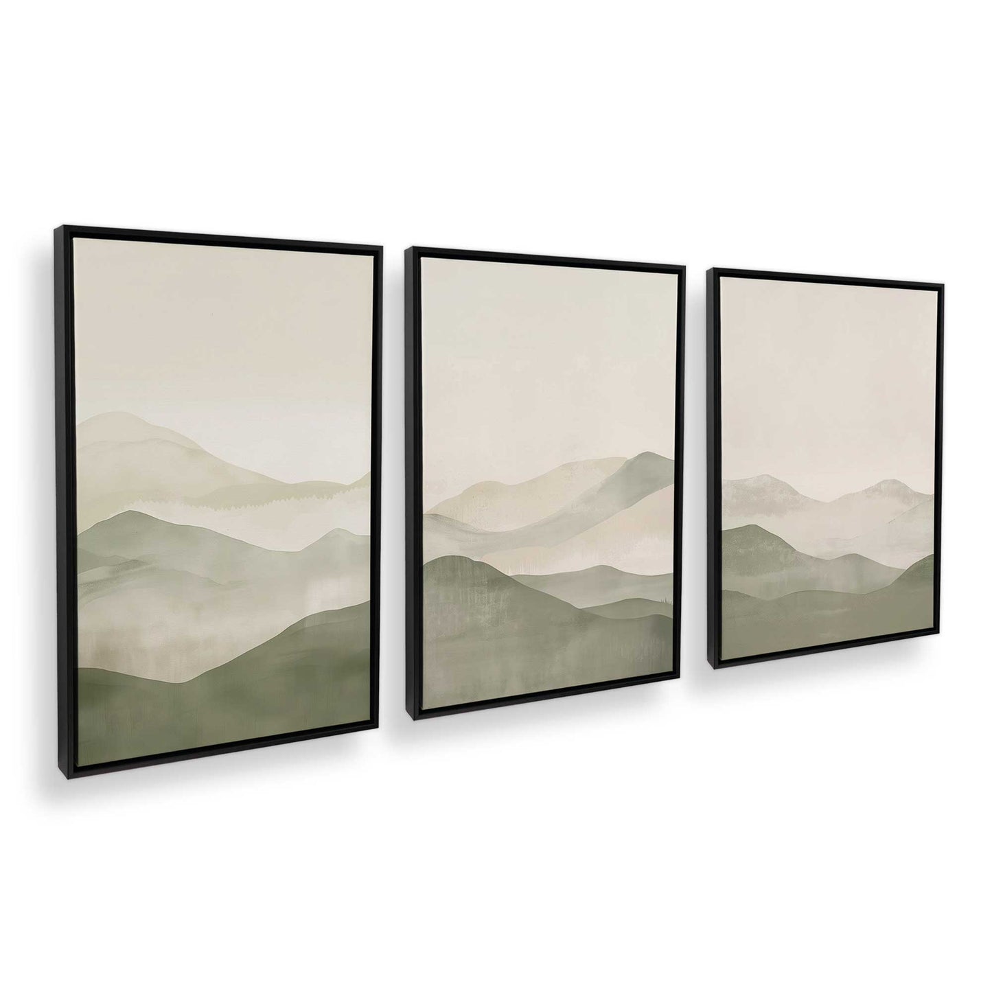 [Color:Satin Black], Picture of art in a Satin Black frame at an angle