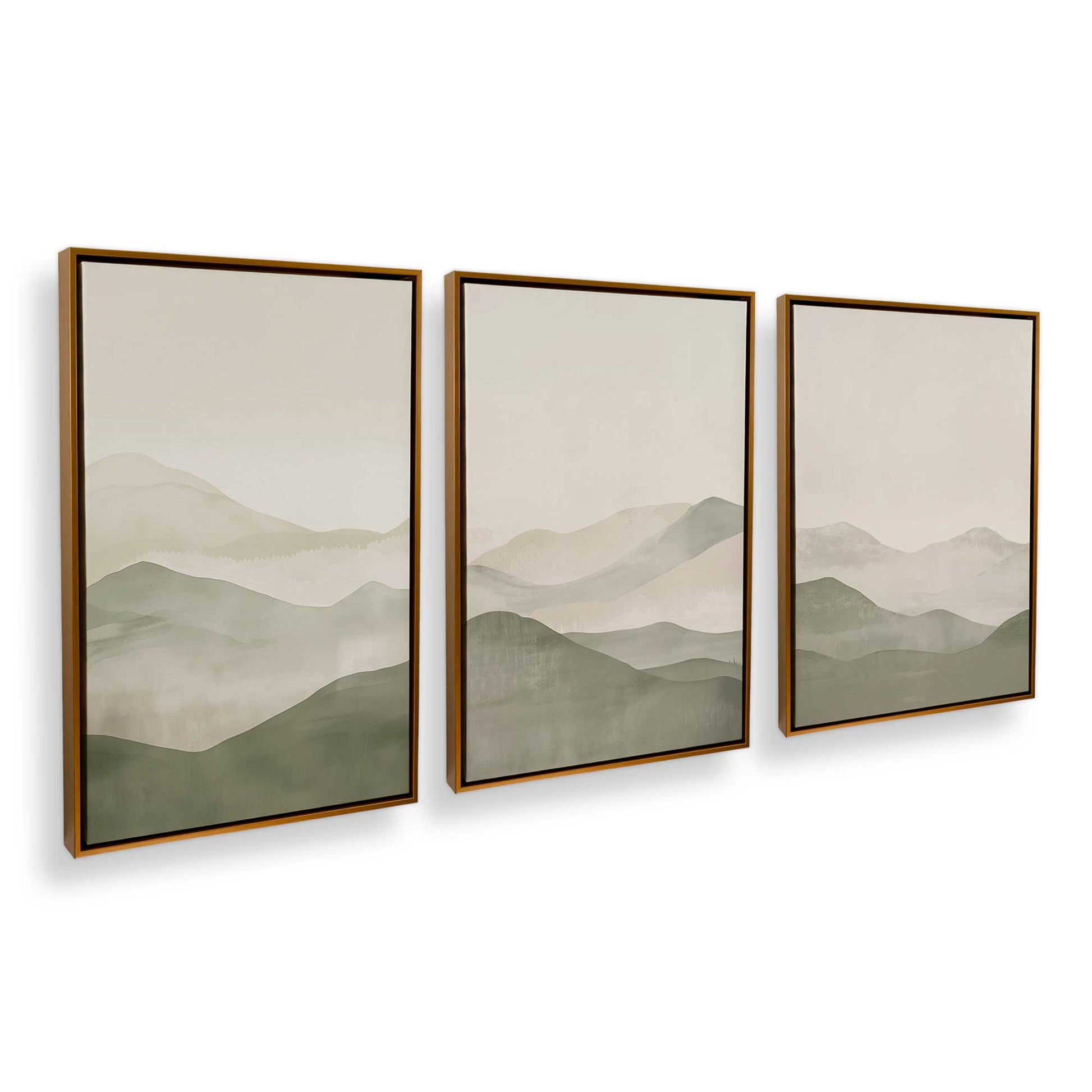 [Color:Polished Gold], Picture of art in a Polished Gold frame at an angle